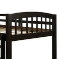 Espresso Twin Bunk Bed with Ladder, Safety Rail, Twin Trundle Bed with