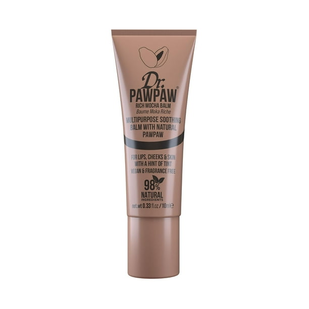 Bálsamo labial Dr. PAWPAW Rich Mocha, hidratante con color, 10 ml