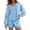 53# Blue, variant on Womens 2 Piece Lounge Matching Set Sweatshirts Shorts Sets Sweatsuit V Neck Long Sleeve Ribbed Hem Pockets Comfy Tracksuit Lounge Travel Vacation Yellow S