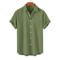 thumbnail image 4 of NuoCaiYun Shirts for Men Casual Short Sleeve Button Down Shirt Beach Vacation Summer Turndown Collar Tops with Pocket, 4 of 6