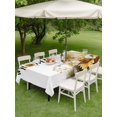 thumbnail image 5 of 60x120 Inch Outdoor Tablecloth with Umbrella Hole Zipper Rectangle Yellow Sunflower Rectangular Tablecloths Outside Waterproof Gnomes Vintage Bee Butterfly Art Patio Table Cover for Picnic Party, 5 of 8