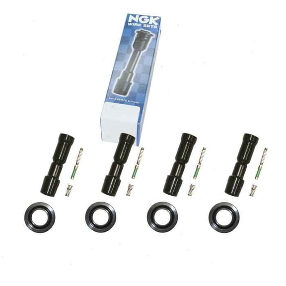4 pc NGK Ignition Coil Boots compatible with Honda Fit 1.5L L4 2007-2013