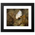 thumbnail image 2 of Carl Borromäus Andreas Ruthart 14x12 Black Modern Framed Museum Art Print Titled - Wild Animals in a Mountain Gorge, 2 of 5