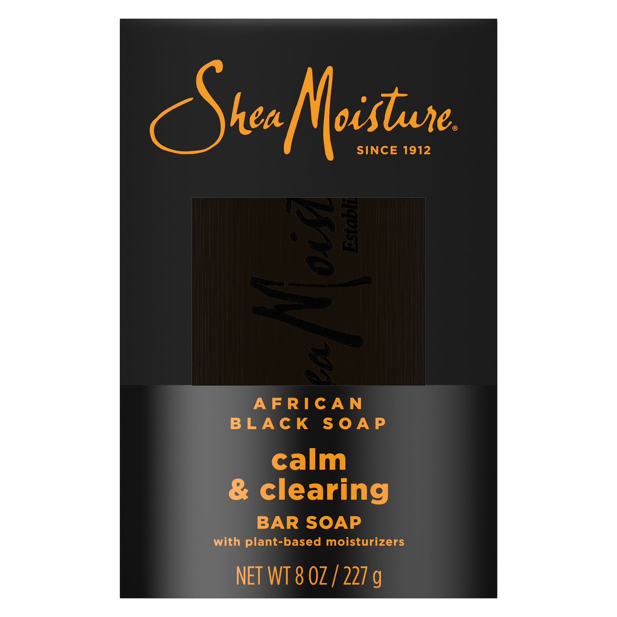 SheaMoisture Bar Soap Soothe And Clarify Skin African Black Soap Soothing And Clarifying Bar Soap With 24h Shea Moisture Nutrients For Healthy, Glowing Skin. ,8 oz