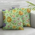 thumbnail image 3 of HENGT  Easter Eggs Throw Pillow Cover Rainbow Easter Eggs Pillow Cover for Bed Couch,Spring Easter Theme Cushion Cover,Botanical Flowers Decorative Pillow Cover,Yellow, 3 of 5