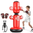 thumbnail image 1 of Saco de boxeo QPAU giratorio 360° para niños con guantes y bomba, 1 of 7