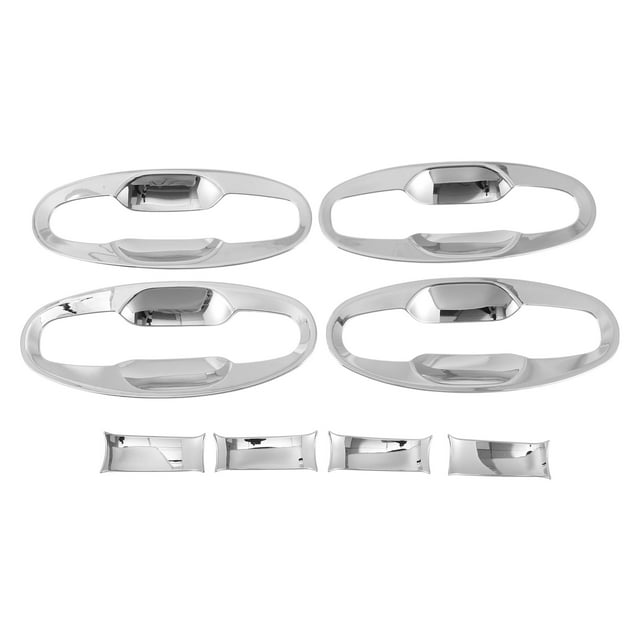 Protector de copa de manija de puerta de automóvil Unique Bargains para Subaru XV 2018 tono plateado cromado ABS 8 Pcs