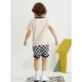 thumbnail image 5 of GYRATEDREAM Baby Boy Summer Clothes Contrast Color Short Sleeve T Shirts Stretch Rolled Shorts Cute Toddler Outfits 12M-6T, 5 of 8