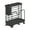 Black, variant on Expandable Kitchen Storage Rack Adjustable Tiered Organizer with Baskets for Dishes Plates Spices Countertop Cabinet Space Saving