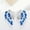Type 4, variant on Royal Blue CZ Stone Leaf Long Heart Flower Dangle Drop Earrings for Women Party