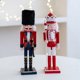 thumbnail image 3 of Adorno de Cascanueces de madera, figura de soldado, colgante de árbol de Navidad, decoración de mesa de oficina, estatuas, regalos para amigos y niños, 30CM, 3 of 5