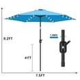 thumbnail image 4 of Scafild | 7.5 Ft Solar LED Light Patio Umbrella Outdoor W/ Easy Tilt - Sky Blue, 4 of 7