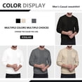 thumbnail image 3 of Iceglad Men's Corduroy Crewneck Sweatshirt - Long Sleeve Casual Textured Pullover with Chest Pocket & Rib-Knit Cuffs, 3 of 7