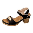 thumbnail image 2 of IUJSOY Sandales pour Femmes à Bout Ouvert Talons Taille 9,5, 2 of 7