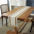thumbnail image 4 of Coloody Farmhouse Table Runner Natural Burlap Table Runner Handmade Burlap Weave Table Runners Placemat, 11.8 x 118 inch (Brown), 4 of 8