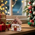 thumbnail image 4 of Gnwei Pre Lit Christmas Village Decor: 3D Wood Houses with Lighted - Christmas Decorations Indoor - White Xmas Holiday Farmhouse Rustic Decor for Home Table Room, 4 of 4