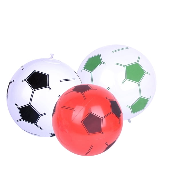 Juego de 3 balones de fútbol inflables para niños, juguetes de fútbol, regalos de fiesta, decoraciones (color aleatorio)