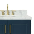 thumbnail image 5 of Ariel Taylor 43 In. Right Offset Oval Sink Vanity With Carrara White Marble Countertop In Midnight Blue, 5 of 10
