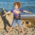 thumbnail image 3 of FORMRS Boys Rash Guard with Short Sleeves UPF 50+ Swim Shirts Sizes 3-12T, Beautiful Mountain, 3 of 6