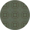 thumbnail image 1 of Ahgly Company Machine Washable Indoor Round Transitional Khaki Green Area Rugs, 4' Round, 1 of 7