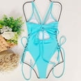 thumbnail image 5 of Vedolay Swimsuits For Curvy Women One Piece Swimsuit for Women Bathing Suit One Shoulder Asymmetrical Adjustable Strap Twisted Side,A-Blue M, 5 of 5
