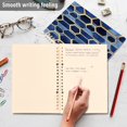 thumbnail image 4 of FORMRS 1-Subject Spiral Notebook 8" x 5" College Ruled 60 Refillable Sheet A5 Hard Cover, 2 Pack, Blue Hexagon Pattern, 4 of 7