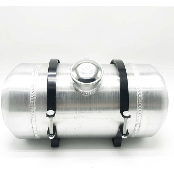JSD AUTO PARTS 3.25 Gallons Aluminum Gas Tank / Fuel Tank 8 x16 inch Spun Center Fill 3/8 NPT Outlet for All-Terrain Vehicles