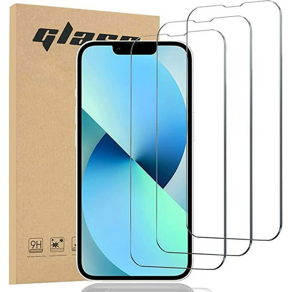 Entronix Clear Tempered Glass Screen Protector for Apple iPhone 14, Anti-Scratch, Anti-Fingerprint, Bubble Free Tempered Glass Film, 3-Pack