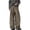 Khaki*, variant on RUTAYY Men's Wide Leg Dress Pants Button Waist Pleated Design Solid Color Side Pockets Fashion Daily Bottoms Black