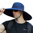 thumbnail image 3 of Super Wide Brim Men Fishing Sun Hats, Outdoor Hiking Travel Women Bucket Cap Safari Boonie Gardening Lawn Hat, 3 of 3