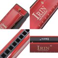 thumbnail image 2 of IRIN G Key 10-Hole Blues Harmonica in Red - Premium Copper Shell, Durable Design, Smooth Play for Beginners & Pros, Compact & Portable, Ideal Gift for Music Enthusiasts, 2 of 7
