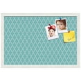 thumbnail image 2 of PinPix 24x16 Custom Cork Bulletin Board Quatrefoil Aqua Poster Board Has a Fabric Style Canvas Finish, Framed in Quatrefoil Aqua, by ArtToFrames (PinPix-278), 2 of 6
