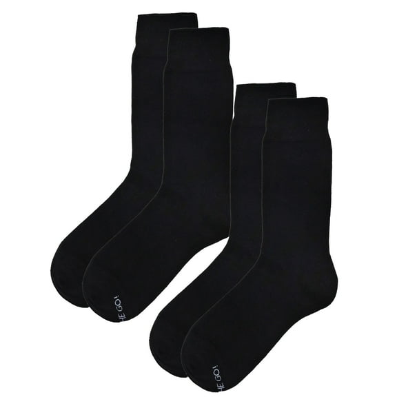 On the Go Men's Dress Socks (2 Pair Pack, Black)
