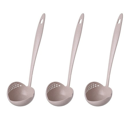 

Azhf New Arrivals 3pcs Tableware Dining Room 2 In 1 Soup Spoon Long Handle Cooking Colander