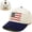 Floral Flag - Navy/Beige, variant on 2-Tone Trucker Hat, Cotton Snapback - Howdy (Upside Down) - Brown/Beige