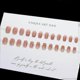 thumbnail image 3 of False Nails Short, French Stick on Nails, 24pcs Square Nude Press On Nails with Glue Sparks Fly Design Elegant Sweet Fake Nails for Women Girls (Firew, 3 of 4