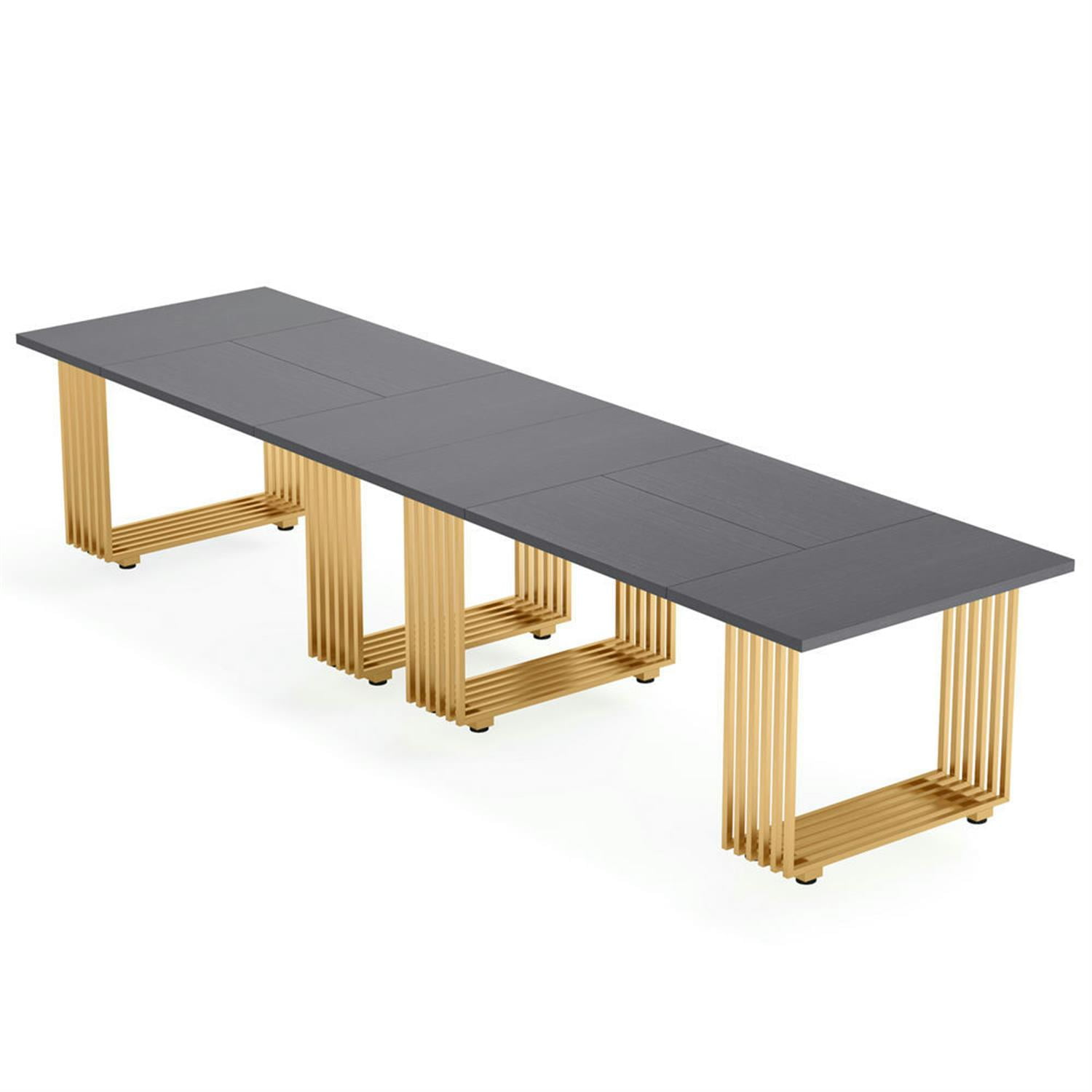 Demi Bonn 70" Modern Rectangular Dining Table for 6-8 People, Wood Kitchen Dinner Table for Dining Room, Home, Gray