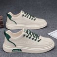 thumbnail image 2 of New Men'S Breathable White Sneakers , Suitable for Sports And Casual Wear, Trendy And Versatile with Thick Soles, 2 of 7