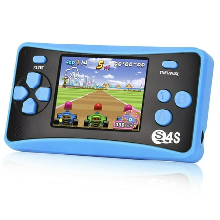 Handheld Game for Kids Ages 4-10, 2025 Upgraded, 142 Classic Mini Games, TV Output, 2.5" LCD Screen, Portable Arcade System, Birthday for Children-Blue