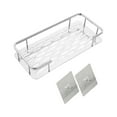 thumbnail image 4 of Estante organizador de baño, soporte de almacenamiento de pared, autoadhesivo, resistente a la corrosión Plata de una sola capa, 4 of 9