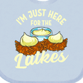 thumbnail image 4 of Inktastic Hanukkah Funny Here for Latkes Boys or Girls Baby Bib, 4 of 4