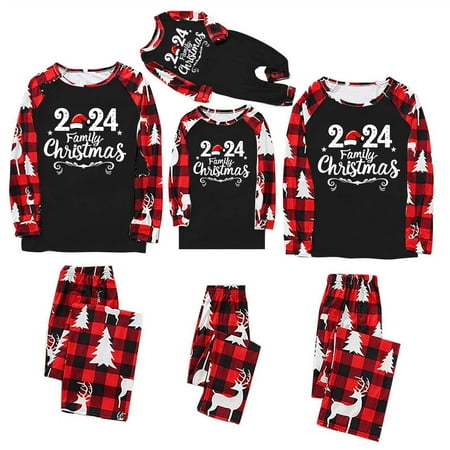 

Christmas Family Matching Pajamas for Women/Men/Kids/Baby Christmas Pjs Sleepwear Sets Xmas Holiday Party Multicolor 2 Years