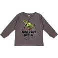 thumbnail image 3 of Inktastic Nana and Papa Love Me Dinosaur Grandson Boys Long Sleeve Toddler T-Shirt, 3 of 5