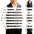 thumbnail image 3 of GiLiling Boys Pinstripe Suit Vest Blazer Lapel Formal Waistcoat Kids Button Striped Vest with Pocket Square for Wedding (Grey, 11-12 Years), 3 of 4