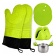 thumbnail image 1 of Guantes De Horno Malubero Silicona Resistentes Al Calor 6 piezas verde, 1 of 3