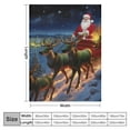 thumbnail image 4 of Shiartex Santa Claus, Sleigh, Reindeers Print Flannel Blanket for All Seasons - Lightweight, Anti-Pilling, Perfect Gift 50x60in, 4 of 6