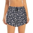 thumbnail image 4 of Lsque Daisies Flowers Printed Women's Running Shorts with Liner Pockets,Elastic Quick Dry Workout Athletic Gym Yoga Shorts,Womens High Waist Shorts-X-Large, 4 of 9
