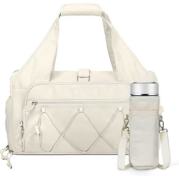 MOSISO Gym Bag for Women, Travel Duffle Weekender Overnight Workout Carry on Small Tote Sport Gym Duffle Bag with Shoe Compartment&Wet Pocket&Water Bottle Holder for Fitness, Yoga, Weekend