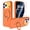 Orange, variant on Dteck for iPhone 17 Pro Max Case with Magnetic Ring Stand, Compatible with MagSafe, Shockproof Translucent Protective Cover,Glitter