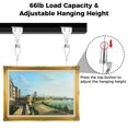 thumbnail image 4 of Picture Rail Hanging System, 12 Pcs Photo Frame Display Cables 79’’ with Adjustable Hook, 66lb Stainless Steel Picture Rail Hanging Kit, Gallery Hanging Kit for Art Gallery, Wall Picture, Exhibition, 4 of 7